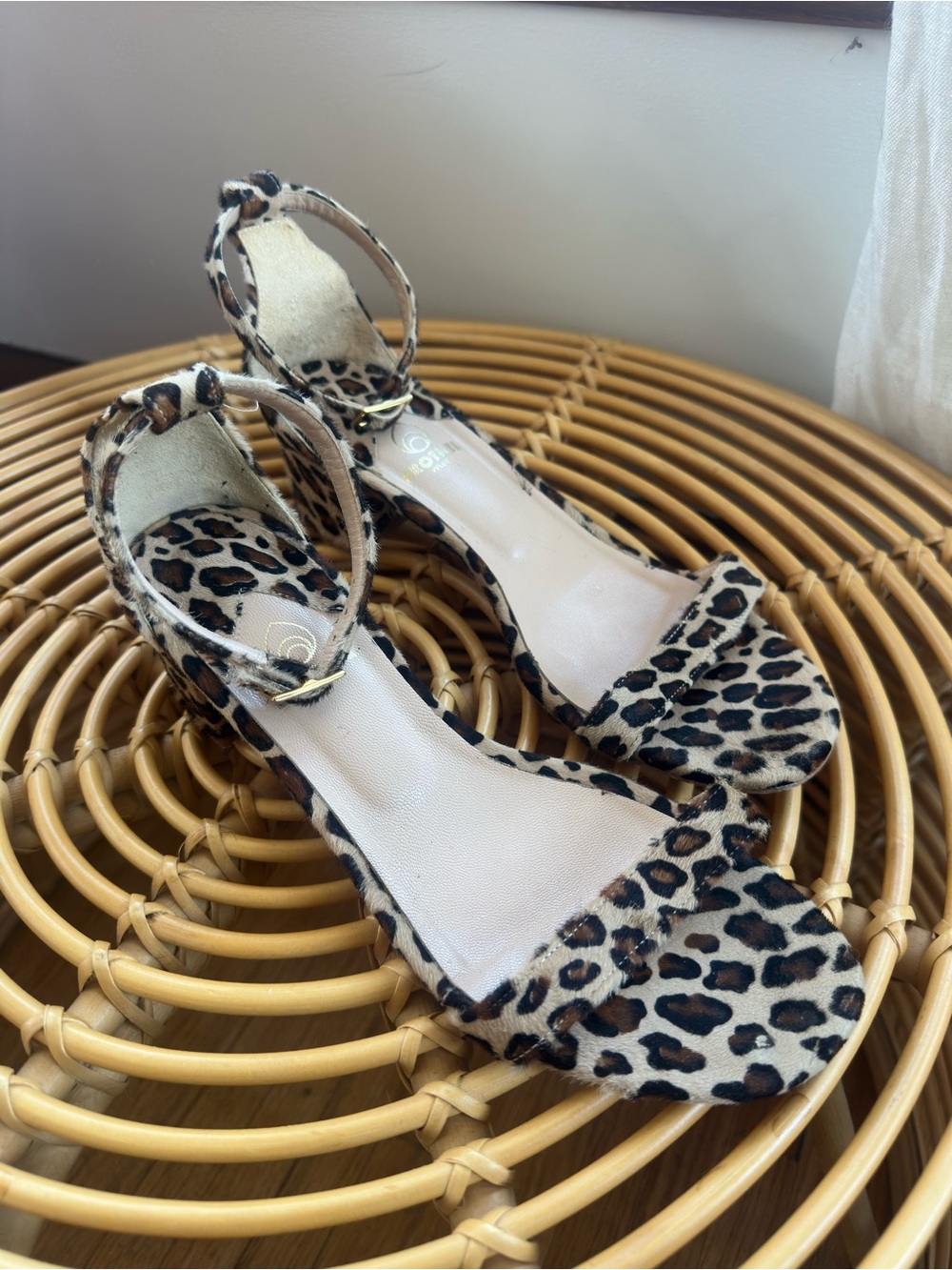 Brother Vellies Leopard-Print Open-Toe Ankle-Strap Heels - Beige/Brown/Black
